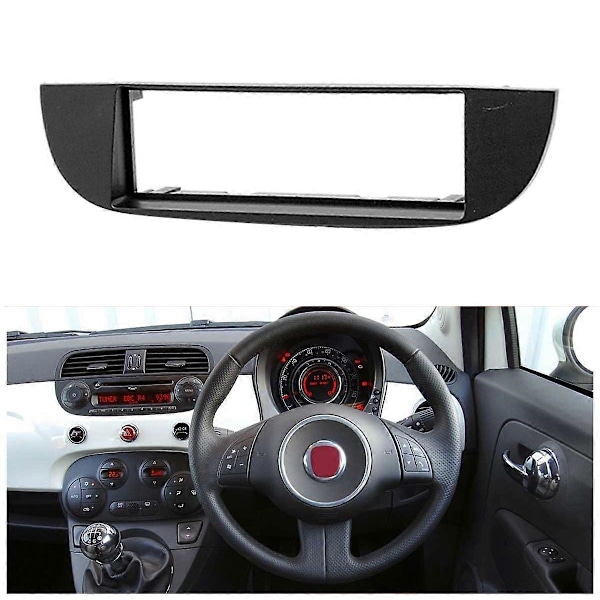 Enkel Din Bil Dvd/Cd Radio Stereo Fascia Panel Ram Adapter Dash Kit för Fiat (500) 2007-2015 Cd Trim