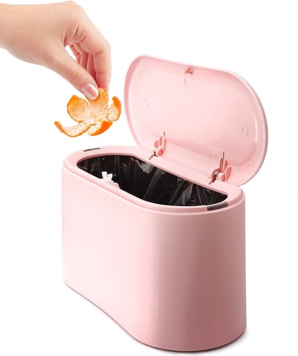 Søppelbøtte - Sensor Søppelbøtte - Robust - Benkeplate - Mini Søppelbøtte - Skrivebord - Bord Søppelbøtte - Plast Søppelbøtte