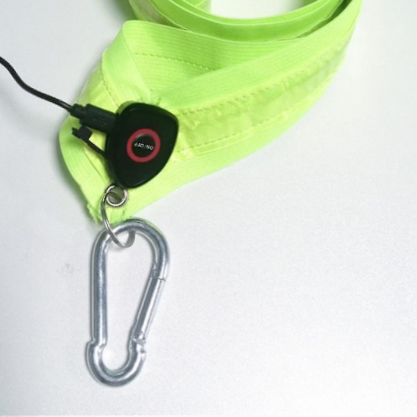 Heijastava LED-vyö | Korkean näkyvyyden LED-valot 3 valaistustilalla, USB-ladattava, ei paristoja tarvita | Sääsuojattu