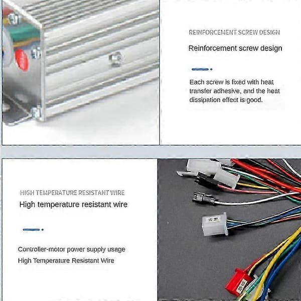 48V 60V 64V 800W Navmotor Controller 15Mos MAX 35A til Elcykel E-Scooter Motorcykel Bldc Moto
