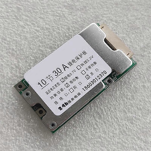 10S 36V 30A Batteribeskyttelseskort Li-Ion Celle 18650 Batteribeskyttelse BMS PCB Kort