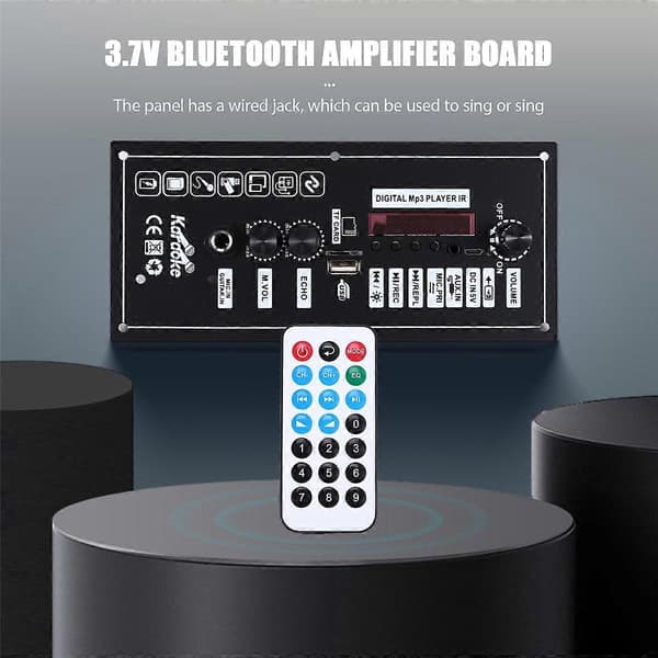 3.7V Förstärkarbräda Square Dance Högtalarförstärkare Stöd Bluetooth AUX TF-kort U-Disk Inspelning 5