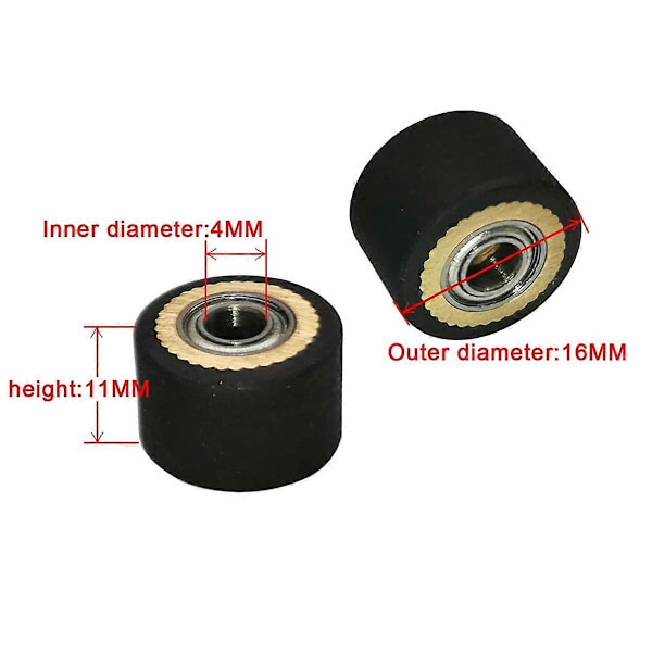 5 stk. HQ Pinch Roller 4x11x16mm Plotter Cutter Roller for GCC Rabit Pcut Mimaki Graphtec Iolion Cutte