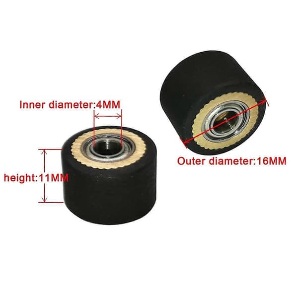 5 stk. HQ Pinch Roller 4x11x16mm Plotter Cutter Roller til GCC Rabit Pcut Mimaki Graphtec Iolion Cutte