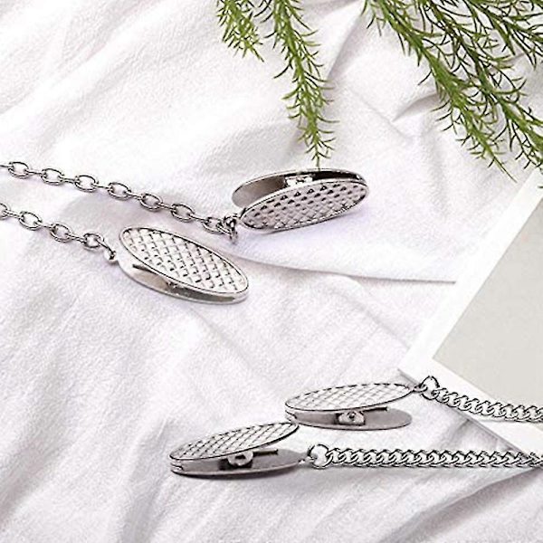 4 stk Serviettkjede Serviettholder Serviettklips Kjede Fleksibel Lanyard Halsbånd For Eldre A