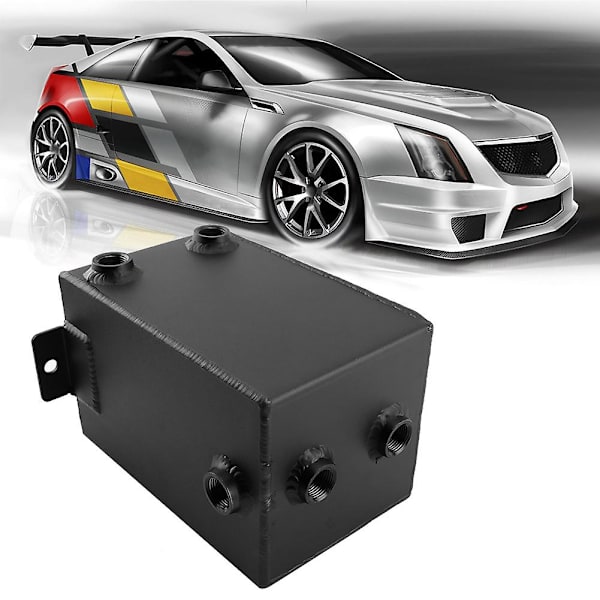 3L Aluminium Racing Bilbränsle Surge Tank Universal Bil Repacking Verktyg Svart