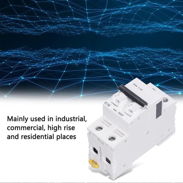 Højkvalitets iC65N C16 2P Miniatureafbryder AC 400V 16A DIN...