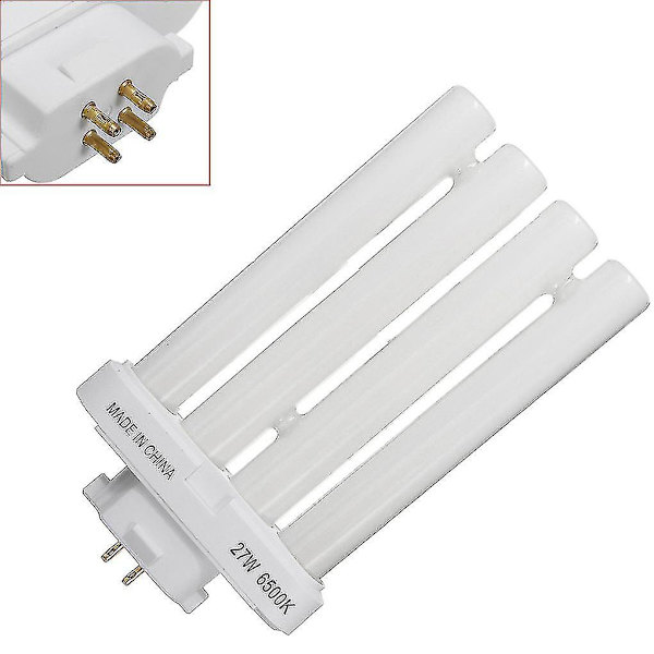 Fml 27ex-n 27w 4-pins Quad Tube Energibesparende Kompakt Lysrør 6500k 4 Rader Lyspære