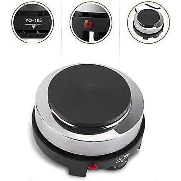 220V 500W Mini Electric Hotplate, Portable Hotplates, Electric Hotplate Heater, Portable Mini Domestic Hotplate for Office, Kitchen (EU plug)