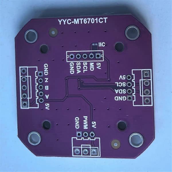 MT6701 YYC-MT6701CT Magnetisk Induktionsvinkelmätningssensor Modul 14bit Hög Precision Kan Perf