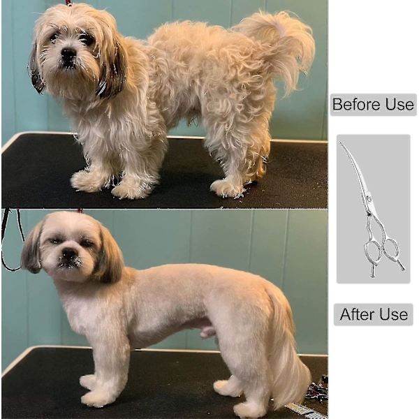 7 tum böjda hundsaxar - Professionella hundsaxar - Saxar för husdjursskötsel