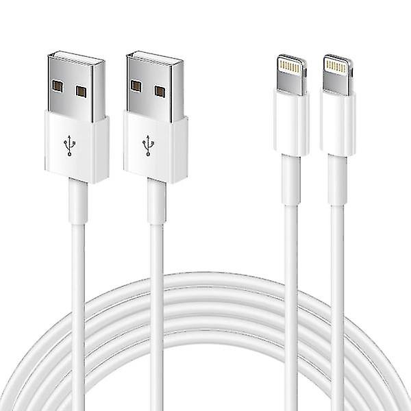 2-pak kompatibel med Apple iPhone opladerkabel 1m, Apple Lightning til USB kabel 1 meter Hurtig opladning Apple Telefon lange kabler