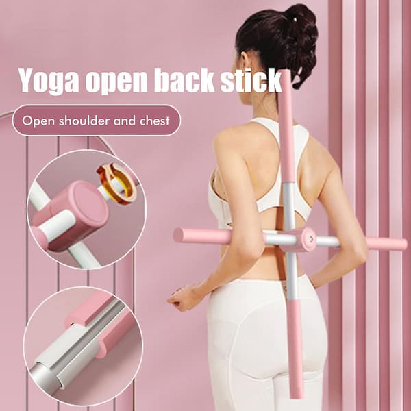 Utdragbar Yogastav Posture Corrector för Korrigering av Kuckel och Stretching