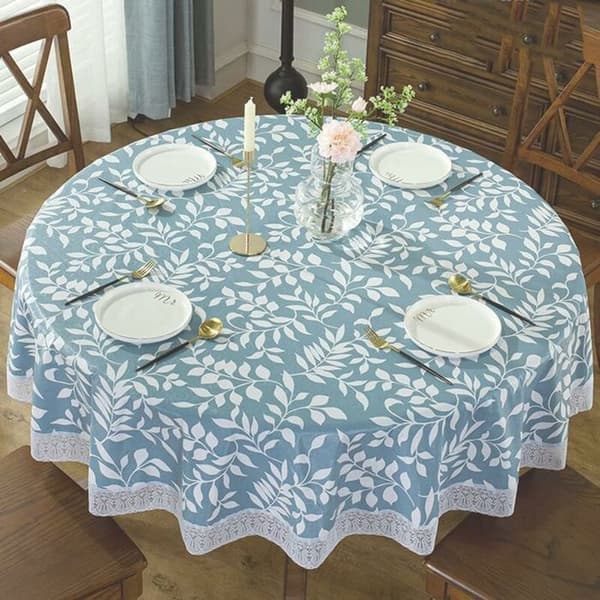 Rund duk - YYV - 180 cm - Vanntett - Krøllfri - Vaskbar polyester