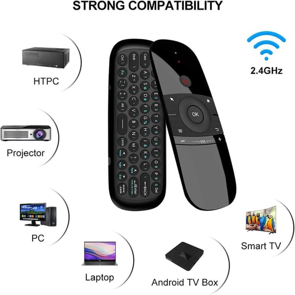 Lämplig för Universal Air Remote-tangentbordsmus, 2,4 GHz för Nvidia Shield, Android TV Box, PC, Smart TV, Projektor, HTPC