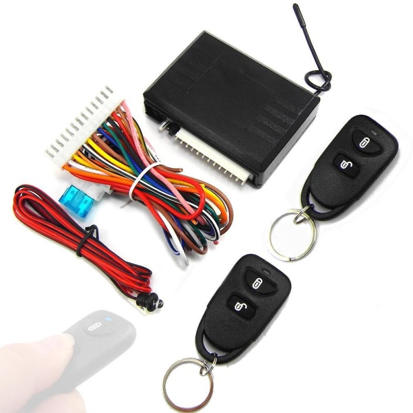 Car Keyless Entry System Universal Auto Remote Central Door Lock Kit 12V with Control Box & LED