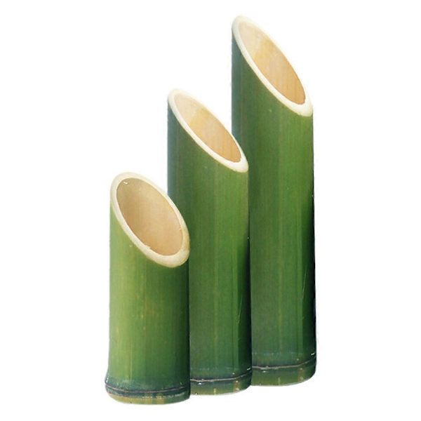 Blomsterarrangemang Vas Bambu Blomkruka Konstnärlig Modern Stil Rustik Planter Grön 3st
