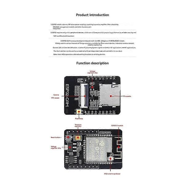 Højkvalitets splinterny ESP32-CAM udviklingskort WiFi modul ESP32 WIFI
