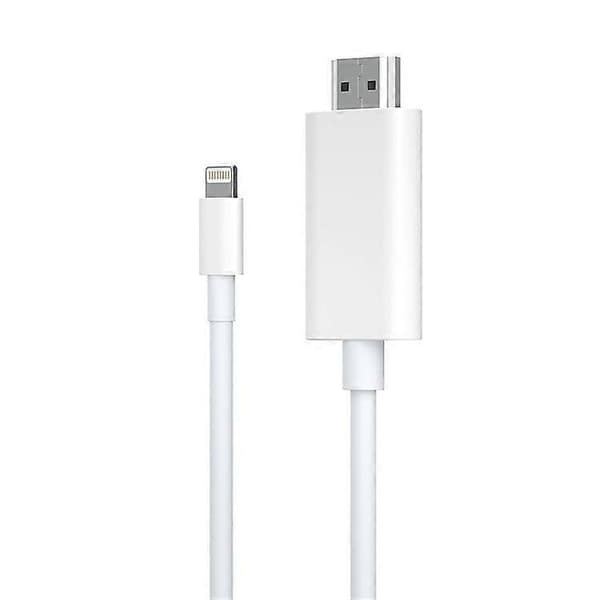 Lightning til HDMI-kabel til iPhone iPad 1080P HD Skærmspejlingsadapter Understøtter iOS 11.0+