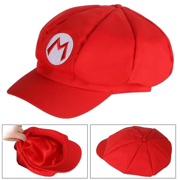 TRIXES 2-pack Mario och Luigi-hattar, röda och gröna videospelshattar
