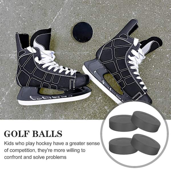 4 st Lacrosse-tillbehör Gummi Hockey Puck Golvhockey Puckar Hockey Träningstillbehör Sport Hockeydelar-FCY