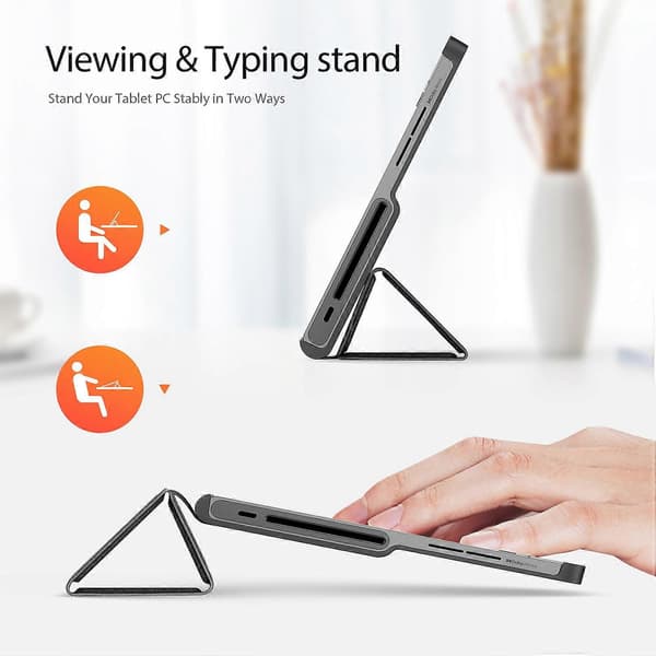 DUX DUCIS Domo-serien för Lenovo Tab Plus Läderfodral Tri-Fold Ställ Anti-Rep Tablet Skydd