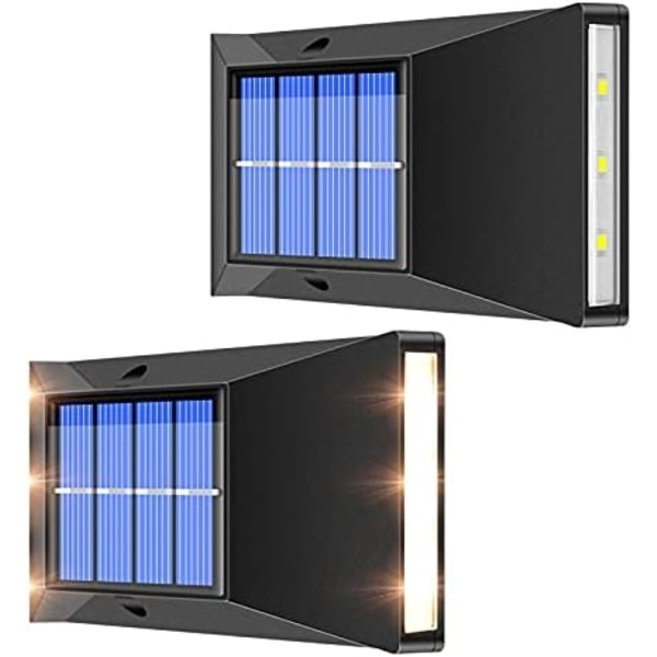 2st LED Solar Vägglampa IP65 Vattentät dekorativ Vägglampa YIY SMCS.9.27