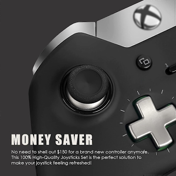 Ersättnings-Tumstockar för Xbox Elite 1-Kontroller, 6 i 1 Utbytbara Magnetiska Styrspakar för Xbox One Elite-Kontroller Serie 1 (Passar endast modell 1698, INTE