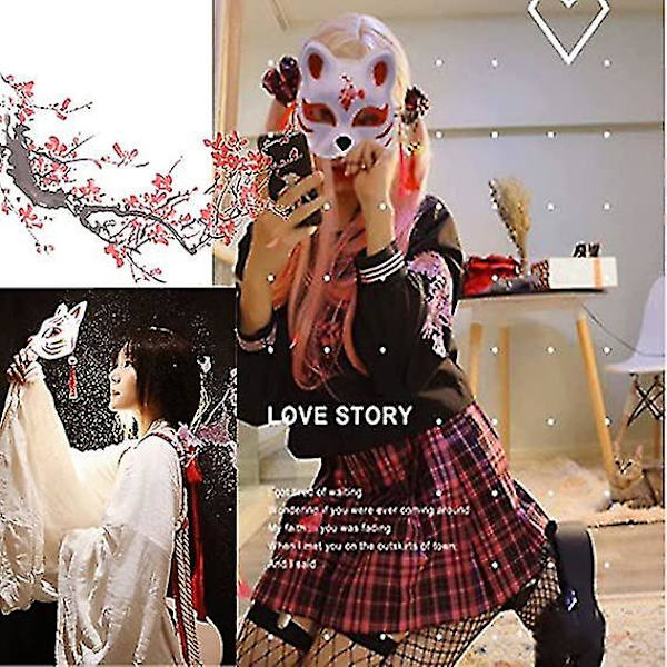 Valkoinen Paperimaskki Kissakasvoilla - 10 Kpl, Tyhjä Massapaperimaskki Käsinmaalattava, Henkilökohtainen Suunnittelu, Sopii Halloweenin Hääpukeutumiseen Cosplayhin