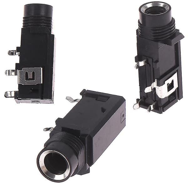 3-pack 6,35 mm Jack Stereo Honkontakt Audioadapter 4-polig