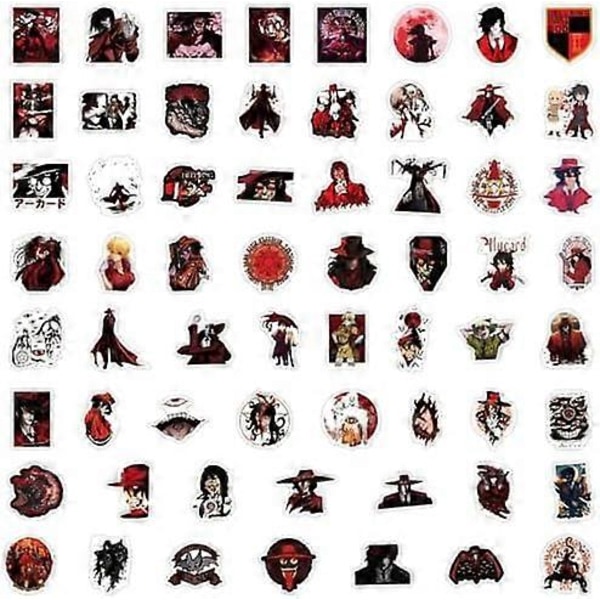 Hellsing-tarrat, Kylmät Anime Manga Vedenkestävät Vinyyli Tarrat Teineille Lapsille Pojille Kannettavalle Tietokoneelle Rullalaudalle Puhelimelle Vedenpullolle Muistikirjalle Autolle Polkupyörälle Moottoripyörälle