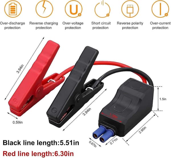Højkvalitets splinterny EC-5 Udskiftningsbil Bærbar Batteri Jump Starter Smart