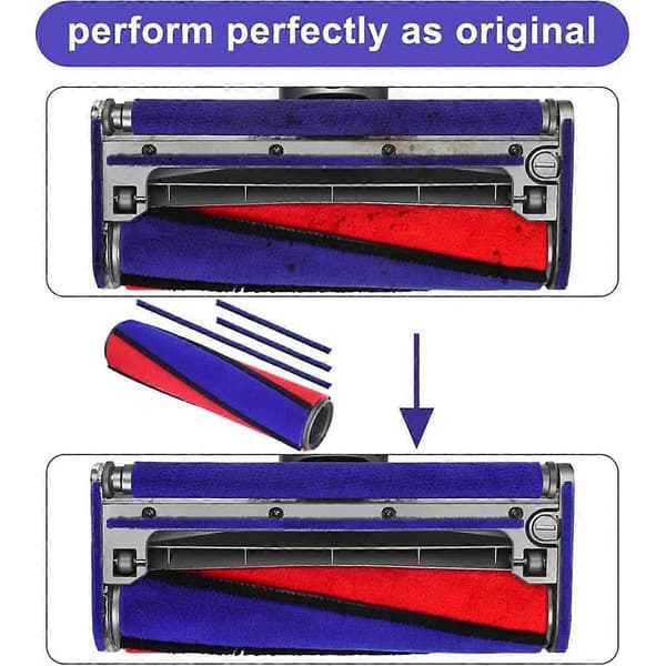 Udskiftningsbørsterulle til V6 V7 V8 V10 V11, blød rulle til bløde ruller gulvmundstykke 966488-01