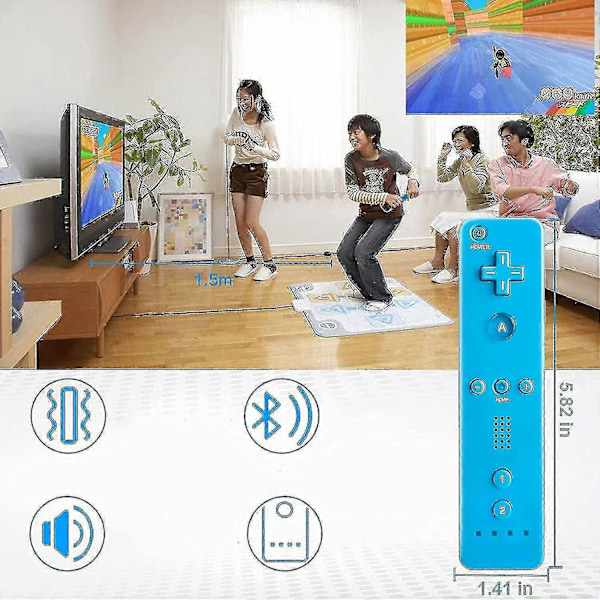 Vit Wii Fjärrkontroll för Wii och Wii U Konsol