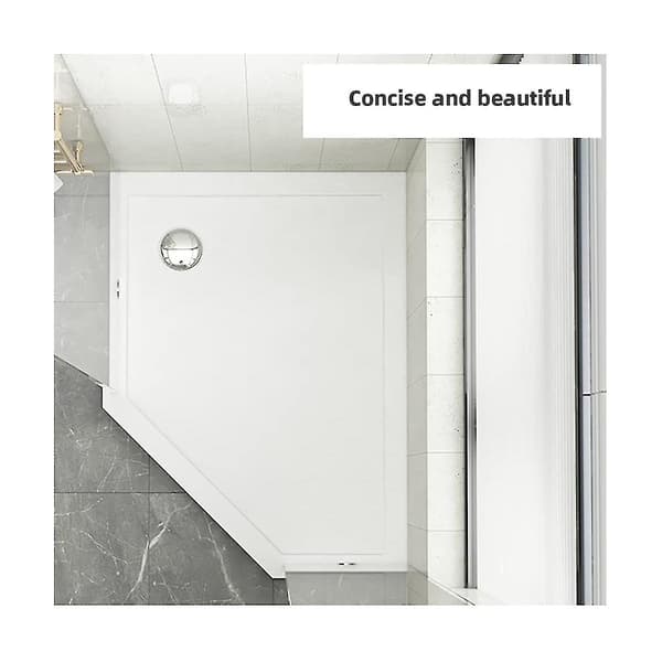 Lågprofilerad duschbrunn Krompläterad Abs Duschbricka Siphon Slim Drain 90mm 36 L/min Vattenflöde