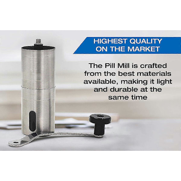 Pilleknuser - Knuser Flere Tabletter Til Et Fint Pulver - Metal Medicin Grinder