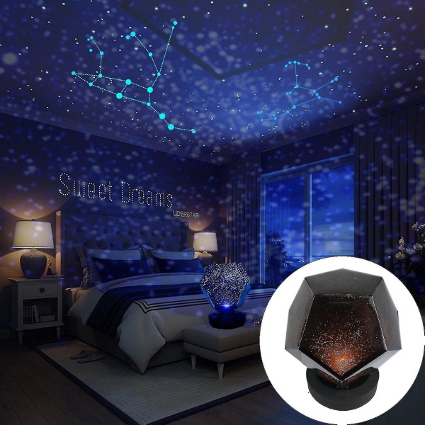 3 färg stjärna projektor nattljus roterande sovlampa för barn Baby sovrum dekoration