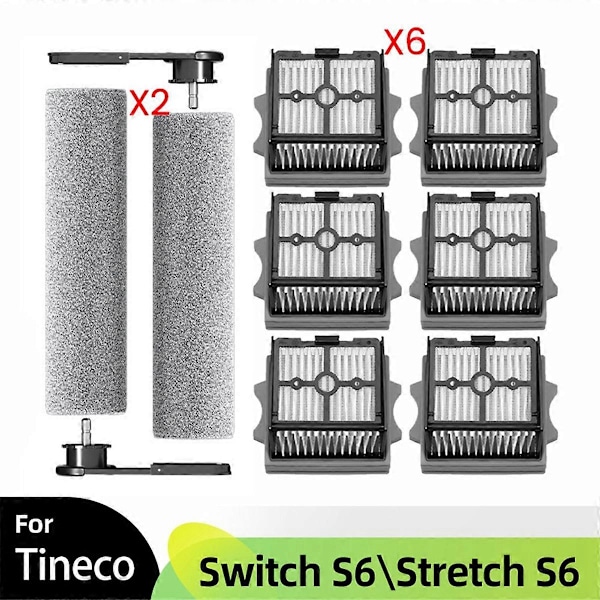 Tineco Floor One Switch S6/Stretch S6 -osille märkä-kuivaimurin rullaharja HEPA-suodattimet Tarvikkeet
