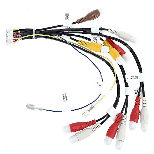 24 Pin Plug Universal Car Stereo Radio Rca Output Wire Wiring Adaptor Cable