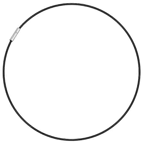 Bredd Läderrep Halsband Legering Kedja Halsband Herr Längd 51cm