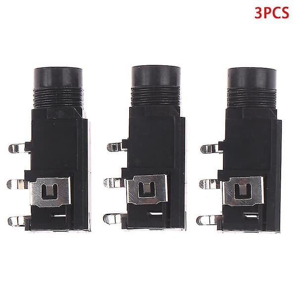 3-pack 6,35 mm Jack Stereo Honkontakt Audioadapter 4-polig