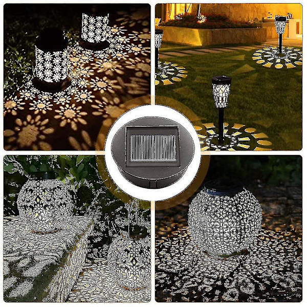 4 st solcellslampor med LED-lampor, solcellslampor, LED-solceller - XC