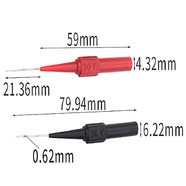 Multimeter-sonder: Nålesonder, Kobber sonder, Testsonder til Multimeter, Bil, Industri, Stikkontakt, Telekommunikation, Industri