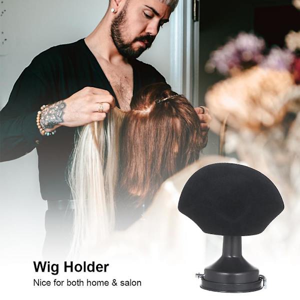Stativ for parykkproduksjon, holder og viser parykk, hatt, styling, med sugekopp