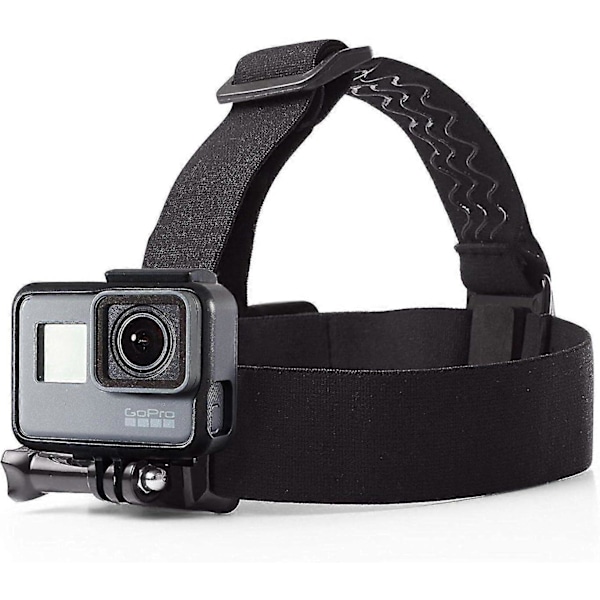 Hovedmontering til GoPro (GoPro ikke inkluderet), sort, tilbehør til GoPro-kameraer