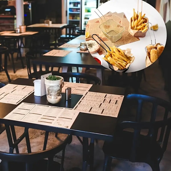 1 stk. Dreneringsstativ i rustfritt stål metallkurv Pommes frites Svart