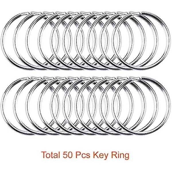 100 stk. Metal Svingbare Lanyard Snap Hooks med Nøgleringe