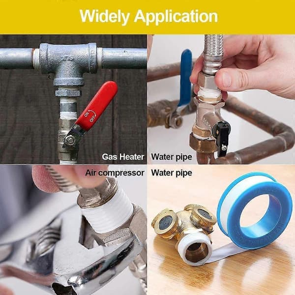 Teflon Tape, Rørleggerteip, VVS-teip, PTFE-teip, Gjengeteip, Rørleggerteip for