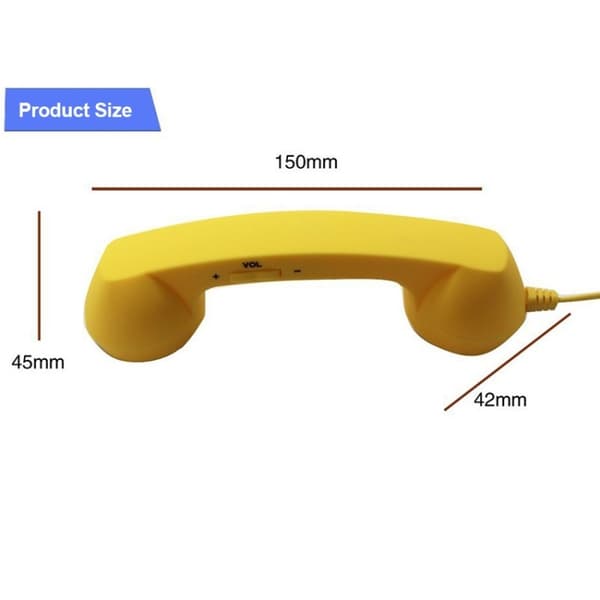 Retropuhelun luuri 3,5 mm liitin – Musta