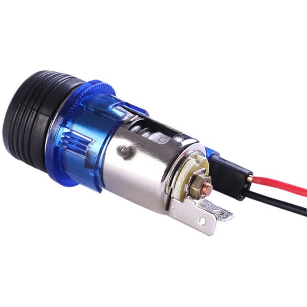 Universal 12V bil cigarettænder med LED-lys